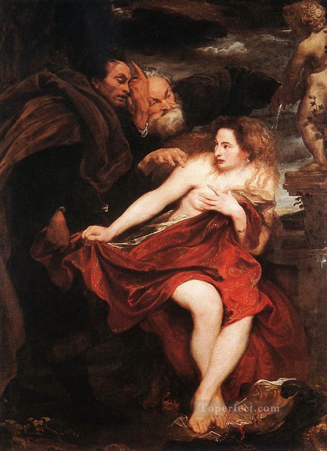 Susanna and the Elders Baroque court painter Anthony van Dyck Oil Paintings